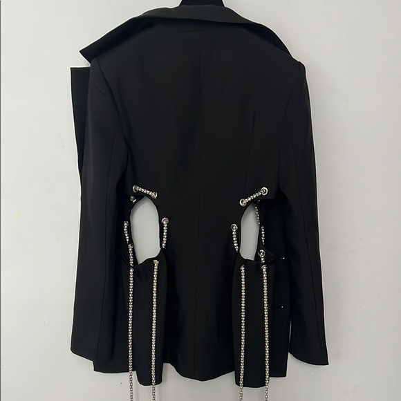 Zozo Black Women's Blazer with Chain Detail - Picture 5 of 10